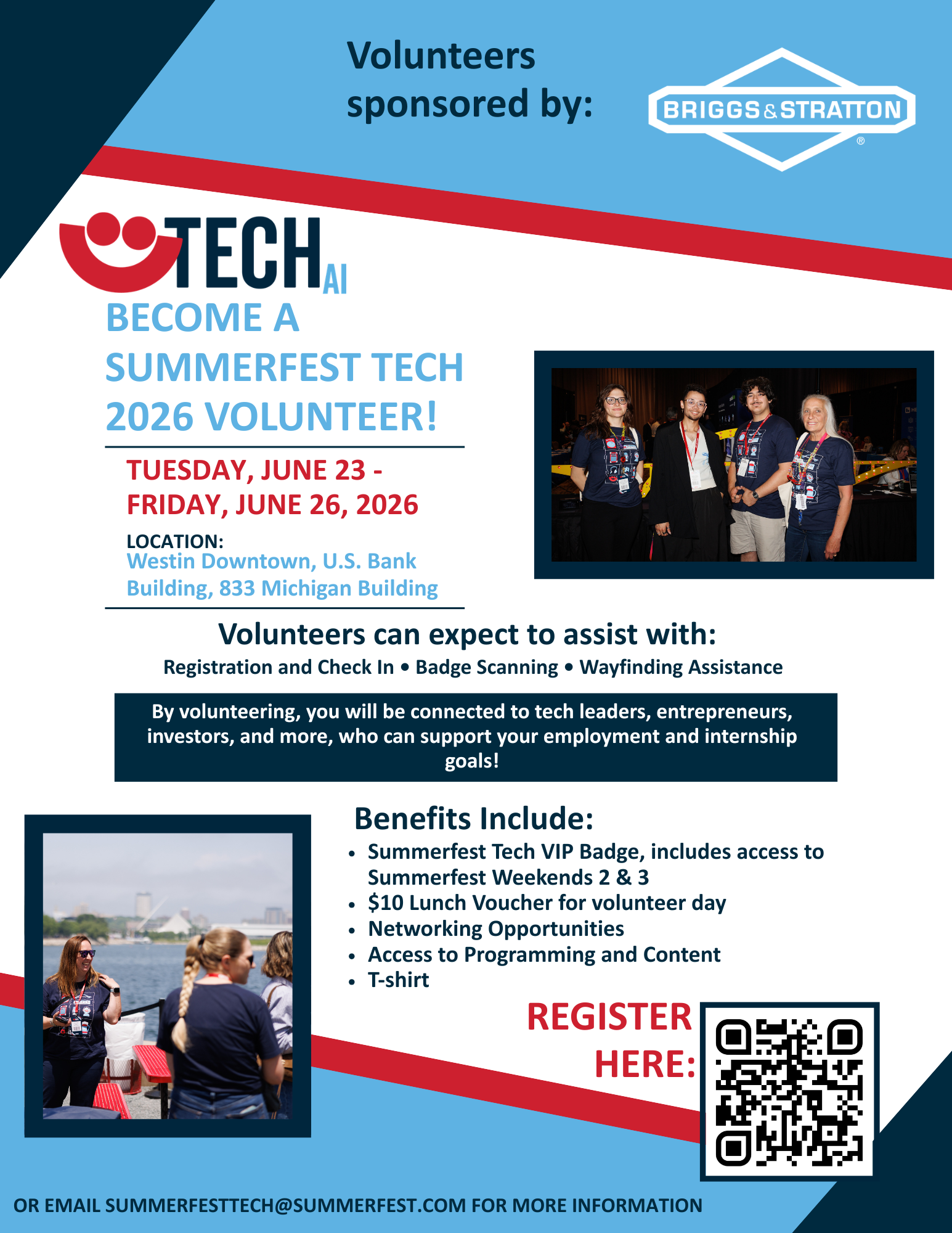 volunteer flyer showcasing different opportunities